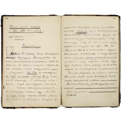 Kézzel írott iratmintára, az úgynevezett „kisokos”